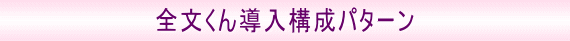 ｢全文くん｣導入構成パターン